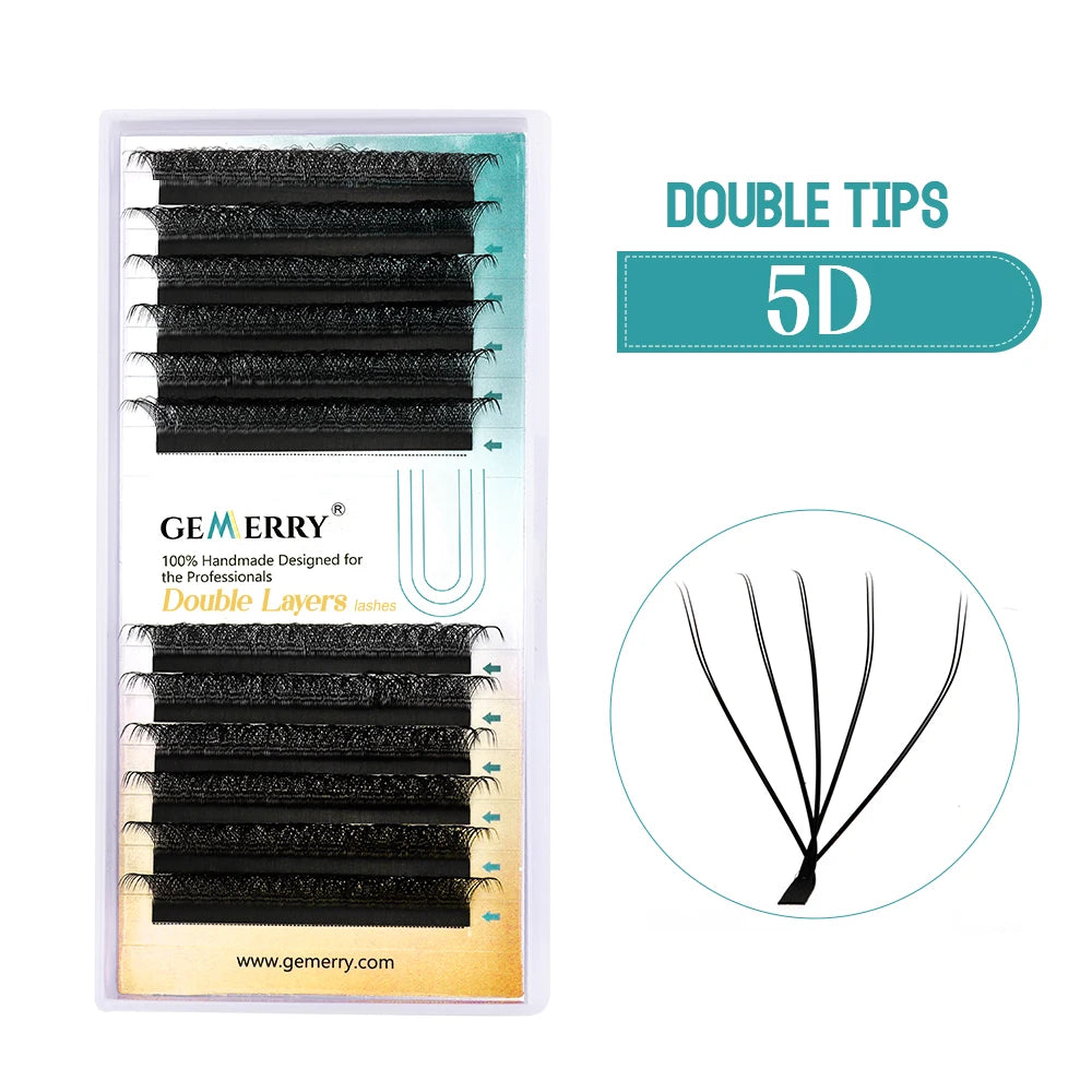 Gemerry YY Shaped Eyelash 3D 4D 5D 6D 8D Premade Fans Eyelash Extension W Shape Brazilian Volume Bloom Lashes Salons Makeup
