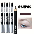 3/5pcs Eye Makeup Pen Black Brown Eyeliner Eyebrow Pencil Waterproof Long Lasting Cosmetic Beauty Tool