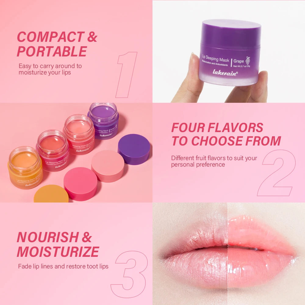 Moisturizing Sleeping Lip Mask Night Lips Care Maintenance Fades Lip Lines Relieves Lipitis Lip Care Products 20g