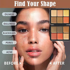 12-Color Iron Box Blusher Plate Multi-Color Cream Blush Plate Concealer Plate Contour and Highlighter Palette Makeup Blush Face