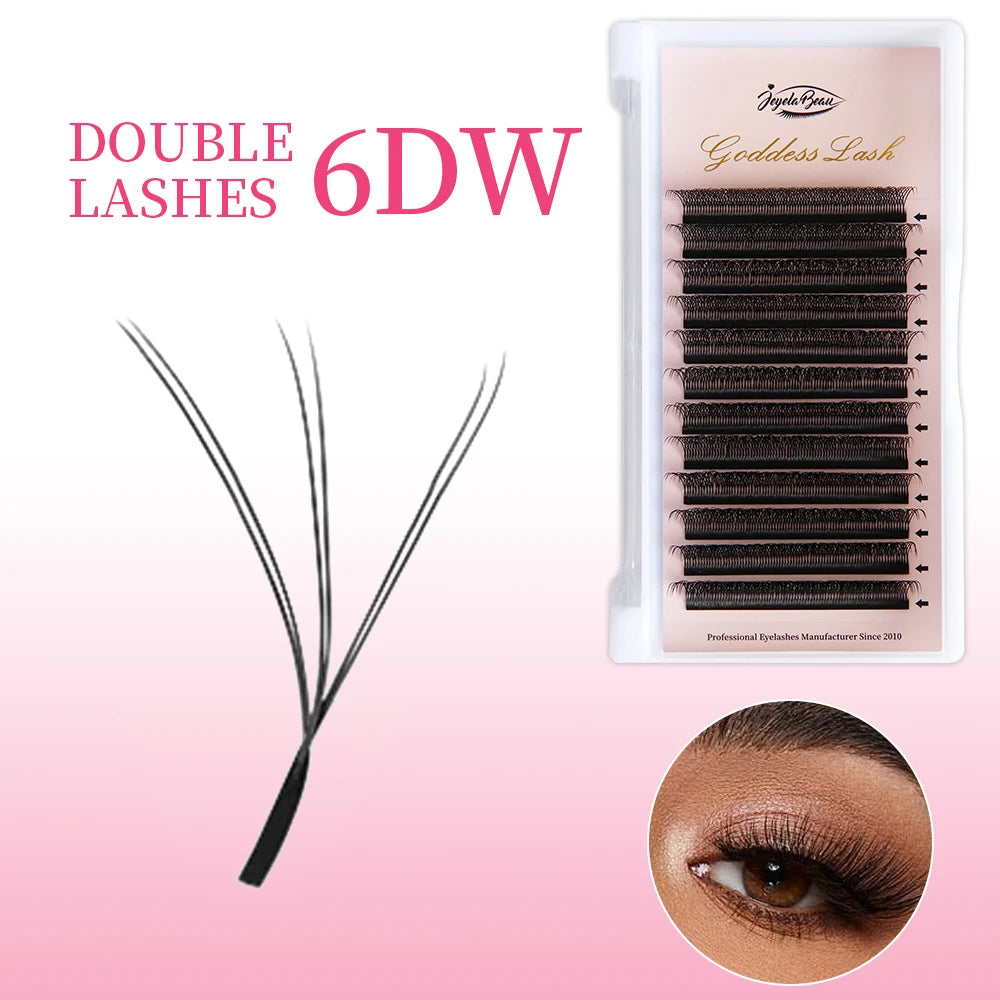 Goddess W3D 4D 5D 6D Eyelash Extension W Style Faux Mink Natural Soft Bloom Lash Automatic Flowering Premade Fans Volume Eyelash