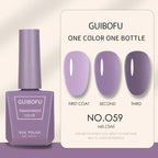 1pc 15ml Milky Jelly Nude Gel Nail Polish Transparent Colors Sheer White Pink Gel Nail Kit For Salon 68 Color
