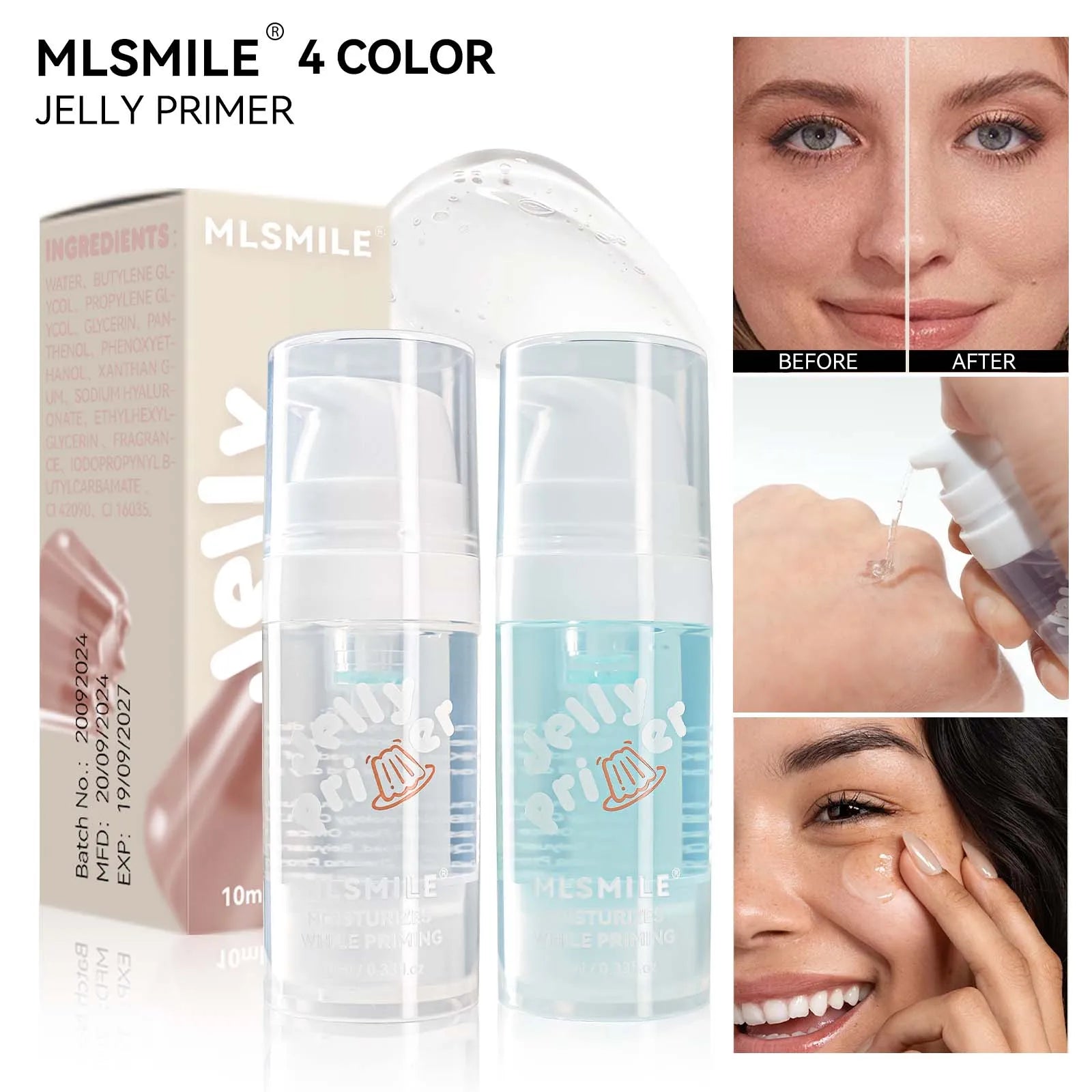 Transparent Jelly Primer Makeup Base Invisible Pore Oil-control Matte Finish Long Lasting Makeup Holding Pre Makeup Primer Gel