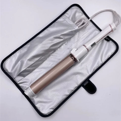 Heat Resistant Flat Iron Case Hair Straightener Mat & Pouch Curling Iron Holder Travel Curling Iron Hair Straightener Organizer