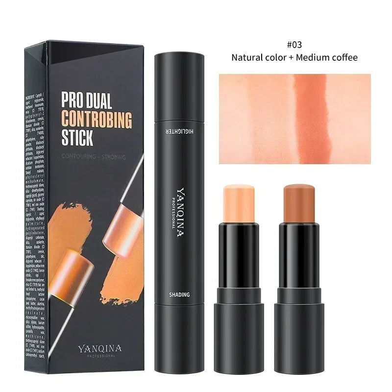 Waterproof Double-end Contouring Bronzer Stick Lasting Natural Matte Concealer Highlighter Pencil Corrector Skin Tone Pen Makeup
