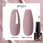 MEET ACROSS 8 Colors Mirror Gel Nail Polish Long-lasting Quick-drying Metallic Gold Silver Red Semi Permanent Varnish Nail Art