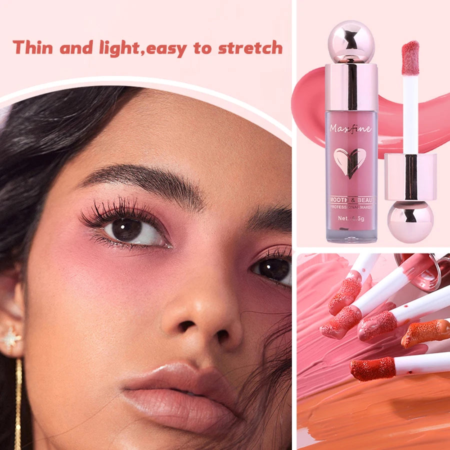 Multifunctional Liquid Blush with Smooth Texture Long Lasting Pigmentation Hydrating Formula and High Light Effect for Makeup