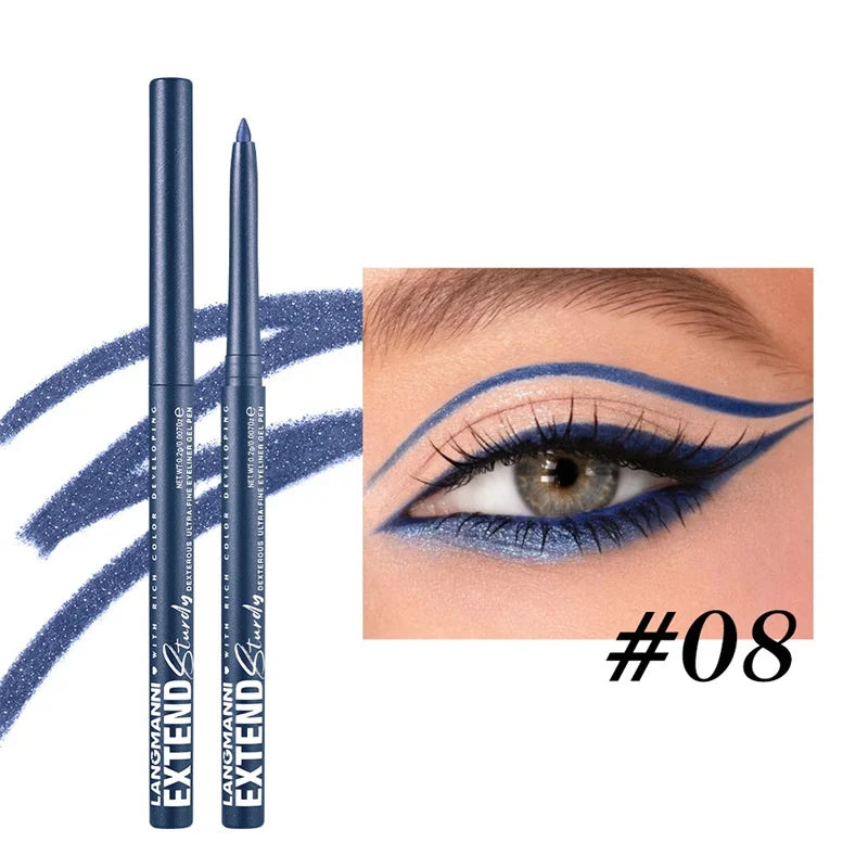 Waterproof Eyeliner Gel Pencil Gold Brown Lying Silkworm Pen Soft Easy Wear High Pigment Matte Eyeliner Lasting Shiny Eye Makeup