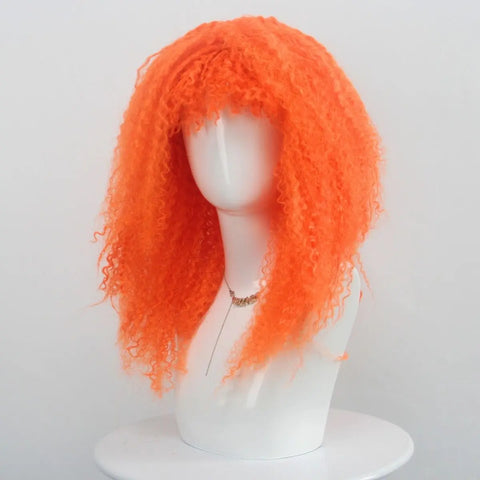 Fashion Colorful Gradient Fluffy Short Hair Multicolor Synthetic Fiber Wig April Fool's Day Halloween Christmas Party