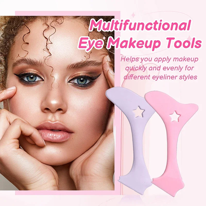 Eyeliner Applicators Eye Stencils Eyelash Eyeshadow Lip Applicators Make Up Aid Tool  Guides Mascara Shield For Make Up Reusable