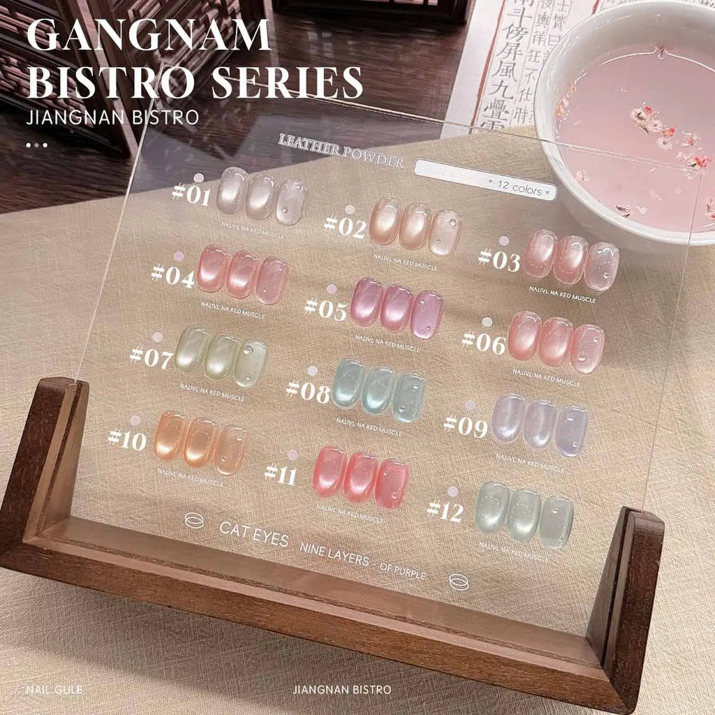 MIANEL 12ML 1-12pcs Jiannan Bistro Cat Eye Gel Nail Polish Blue Nails White Nails Pink Nails Nail Art Use Nail Supplies