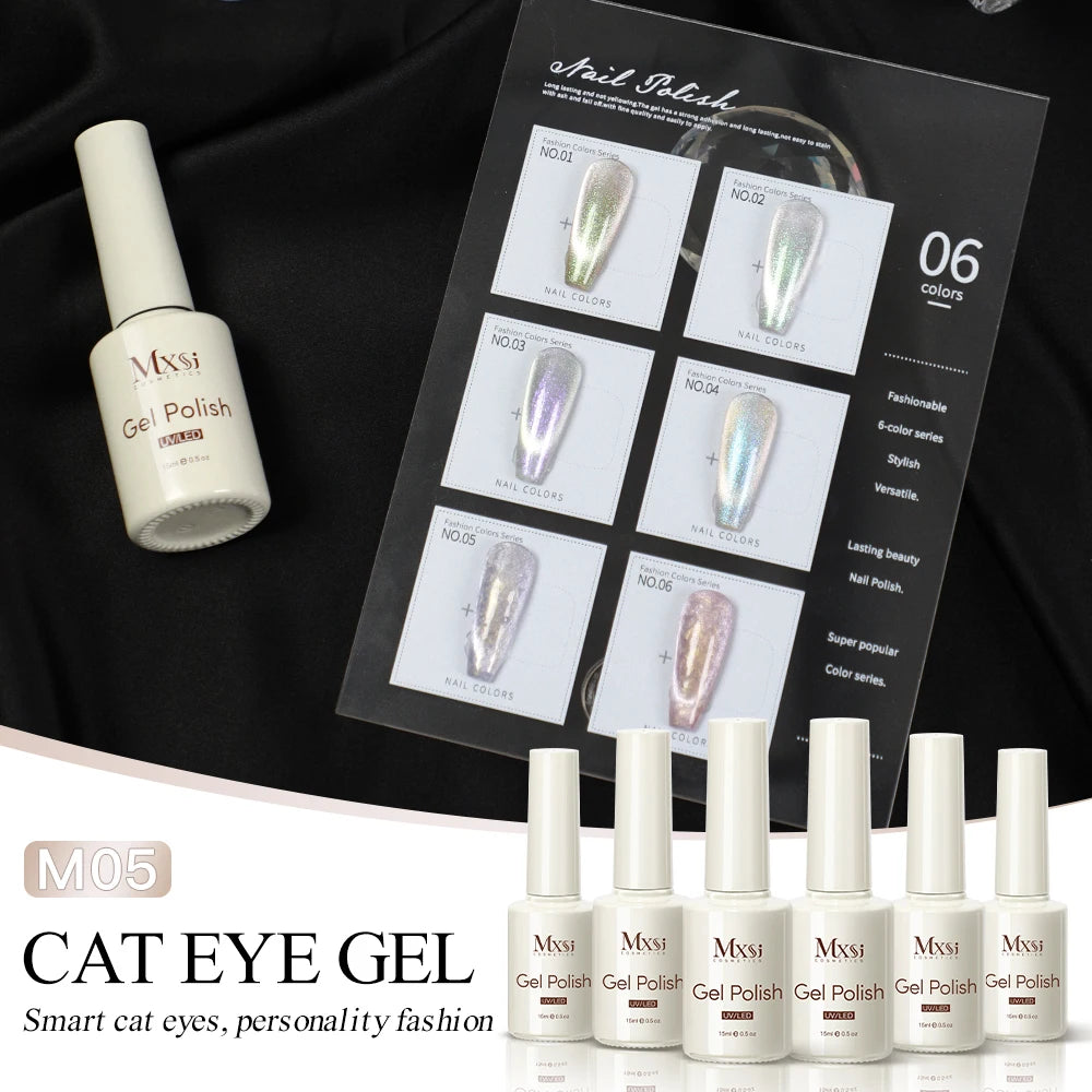 Magnetic Cat Eye Gel Nail Polish Set Red Pink UV Soak Off Gel Varnish Crystal 15ml Cat Eye Gel Lacquer Art Nails With Display