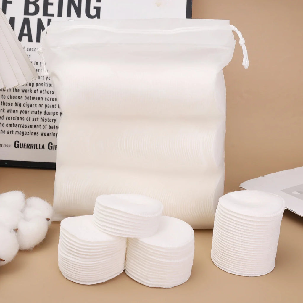 100/1000pcs Disposable Cosmetic Cotton Pads Soft Breathable Double-sided Round Facial Cleaning Makeup Nail Polish Remove Pads