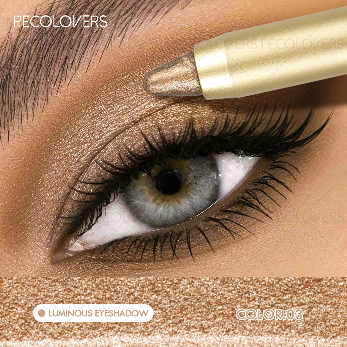 Gold Tube Eye Shadow Pen, Multi-color Selection, Eye Highlights, Brightening Eyes, Waterproof and Sweatproof, Eye Cosmetics