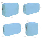 Letter Patch Custom Travel Cosmetic Bag Personalized Nylon Pouch Toiletry Bag Chenille Patch Makeup Toiletries Girl Cosmetic Bag