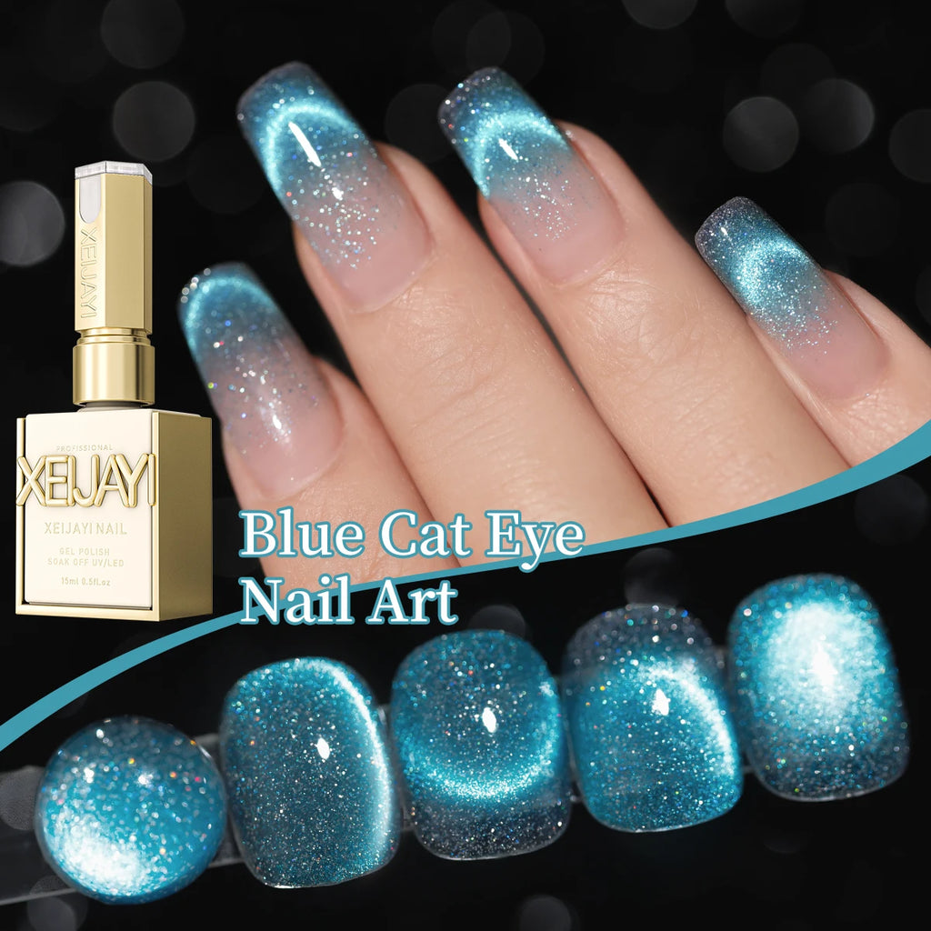 1/2PCS blueberry cat Eye gel nail polish, UV LED curing, long-acting fast drying nail art gel