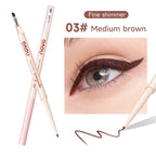 Double-Ended Gel Eyeliner Pen,(Pencil + Fine Angled Brush),Matte Finish & Shimmer,Long-Lasting,Quick-Drying, Waterproof