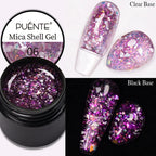 PUETNE 7.5ML Amber Moonlight Cat Magnetic Gel Nail Polish Winter Nails Jelly Glass Cat Eye Soak Off UV Semi-Permanent Varnish