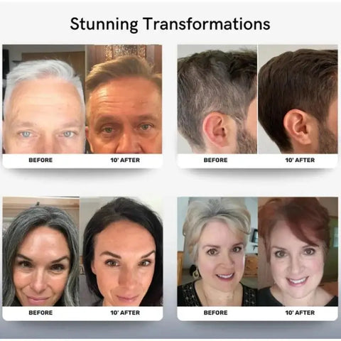 3-in-1 Hair Dye Shampoo Quick Color White Blackening Oil Control Fluffy Nourish Natural Long-Lasting Gentle