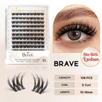 Befer 144pcs Lash Clusters 3D Natural Fluffy Cluster Lashes DIY Lash Extension 10-16mm Hight Quality Soft Super Thin Band Makeup