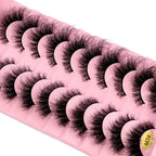 10 pairs of Russian striped eyelashes fluffy artificial mink eyelashes 3D fake eyelashes Russian curly eyelashes fake eyelashes