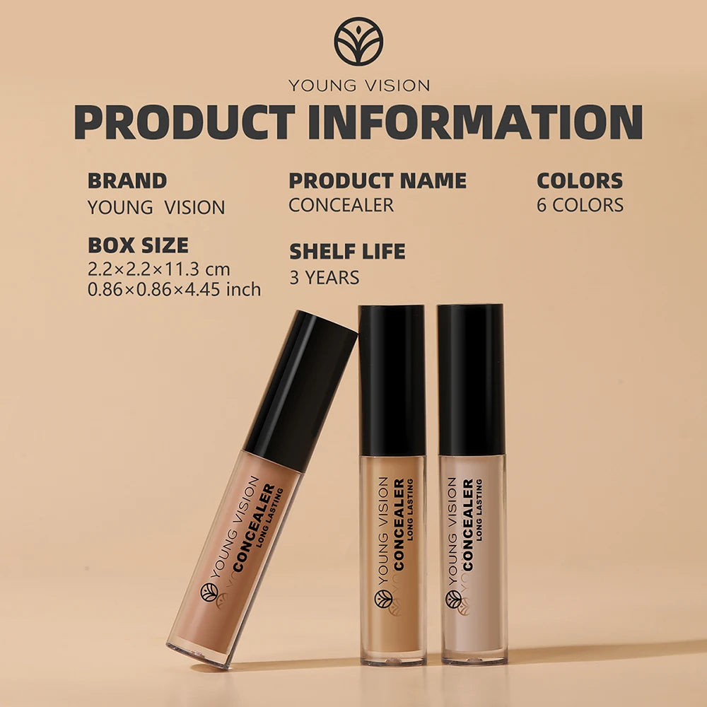 YOUNG VISION Matte Finish Soft-Focus Concealer Brightens complexion Waterproof Contouring concealer for sculpted definition