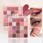 25 Colors Eyeshadow Palette High Gloss Cement Grey Rose Brown Color Tone Matte Glitter Daily Makeup Dry Rose Eyeshadow For Music