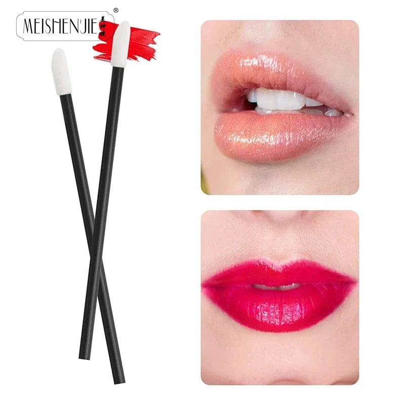 MEISHENJIE 50/500/1000pcs Lip Brushes Makeup Mascara Wands Lipstick Micro Brushes Applicators Cleaner for Eyelash Extension Tool
