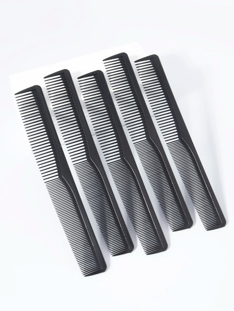 5pcs carbon fiber cutting comb, anti-static and heat-resistant, double-sided hair comb, suitable for all hair types