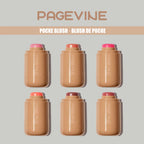 PAGE VINE Pocket Blush Stick Multi-Functional 6 Colors Lip & Cheek Highlighter Waterproof Natural Glow Balm