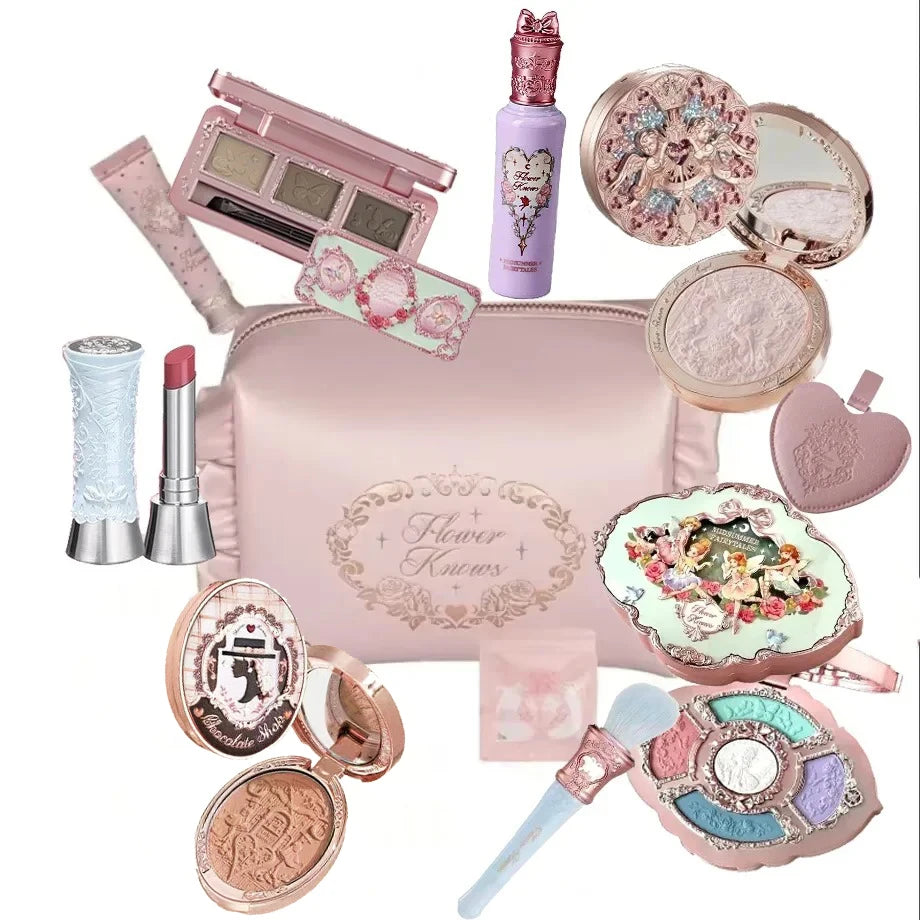 Flowerknows Makeup Set All In Flower Knows Little Angel Highlighter Powder Blush Strawberry Rococo Lip Gloss Perfume Kit