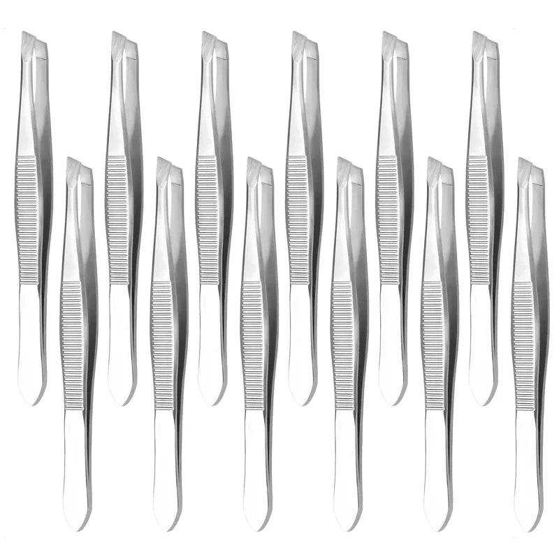 Stainless Steel Tweezers 3/12Pcs Ingrown Hairs - Precision Tweezers for Fine Hair Remover for Women Eyebrow Tweezers for Women