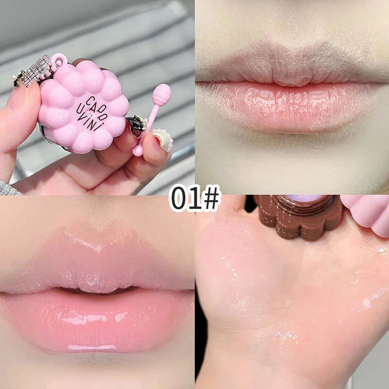 Cappuvini Macaron Fruit Flavor Lip Mask - Deeply Moisturizing Long-Lasting Hydration Soften Fine Lines Lip Care Lipstick Base