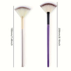 1pc Fan Shaped Highlight Brush Contour Brush Blending Highlighter Makeup Brush Face Loose Powder Brush Cosmetic Beauty Tools