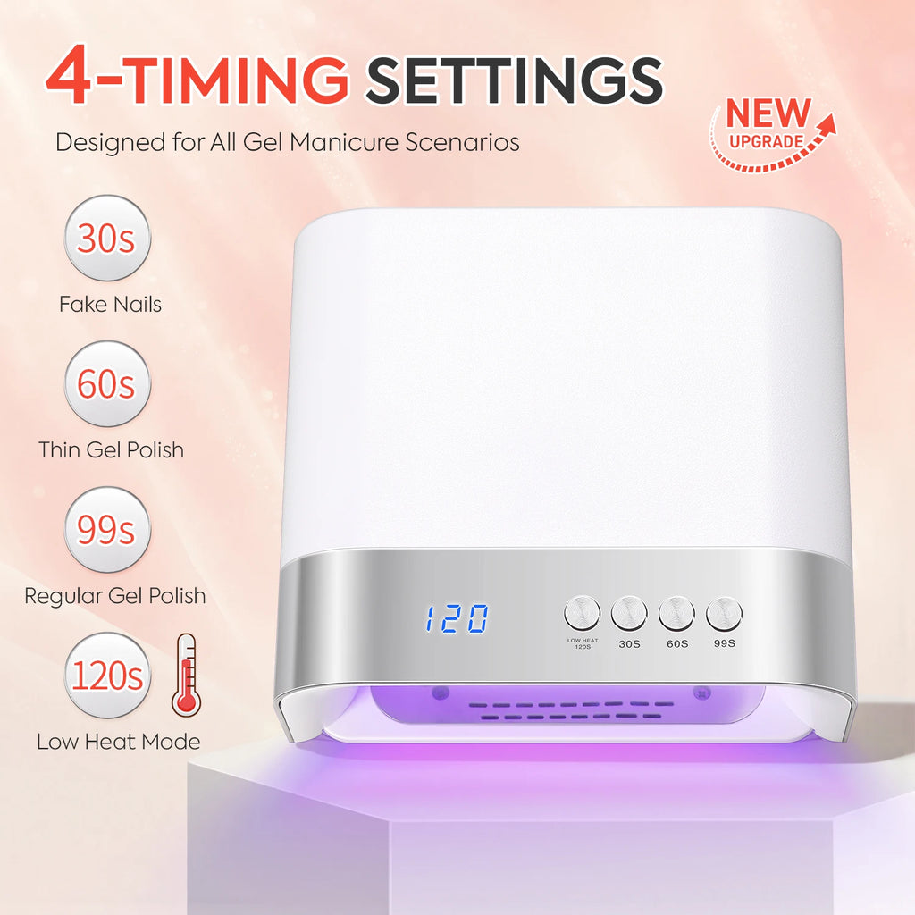168W UV LED Nail Lamp 36LEDS Gel Polish Drying Lamp With Automatic Sensing 4 Timer Professional Nail Dryer Manicure Salon Tools