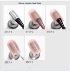 8ml Silver Mirror Metallic Nail Gels Polish UV Soak Off Paint Gel Polish Flower Drawing Gold Superbright Nails Lacquer UV Gel #*
