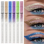 1PC Glitter Liquid Eyeliner Pencil Waterproof Purple Pink Blue Eye Liner Pen Long Lasting Quickily Drying Eyes Makeup For Women
