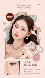 Flower Knows Strawberry Rococo Series Embossed Blush Fine Powder Makeup Smooth Long-Lasting Blusher Face Enhancing Makeup Color