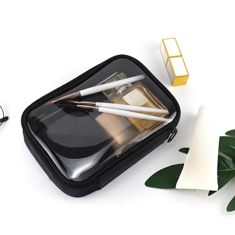 Women Makeup Bag Waterproof Clear PVC Travel Cosmetic Bags Case Travel Make Up Kit Bags for Men Toiletry Brush Organizer Pouch