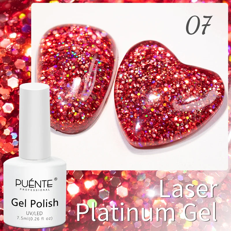 PUETNE 7.5ML Amber Moonlight Cat Magnetic Gel Nail Polish Winter Nails Jelly Glass Cat Eye Soak Off UV Semi-Permanent Varnish
