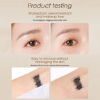 MACKANDY 3D Big Volumizing Mascara Two Brush Heads Quick-drying & 24H Wear Waterproof Mascara False Lash Effect Cosmetic