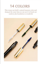 Color Mascara 14 Thick Curl Waterproof Non-smudding Natural Long Lasting Blue White Green Pink Black  Eye Makeup