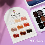 LIMEGIRL 9 Color Gradient Painting Gel Nail Art Gradient Color DIY Design Gel Quick Flower Paint Engraving Gel Nail Polish