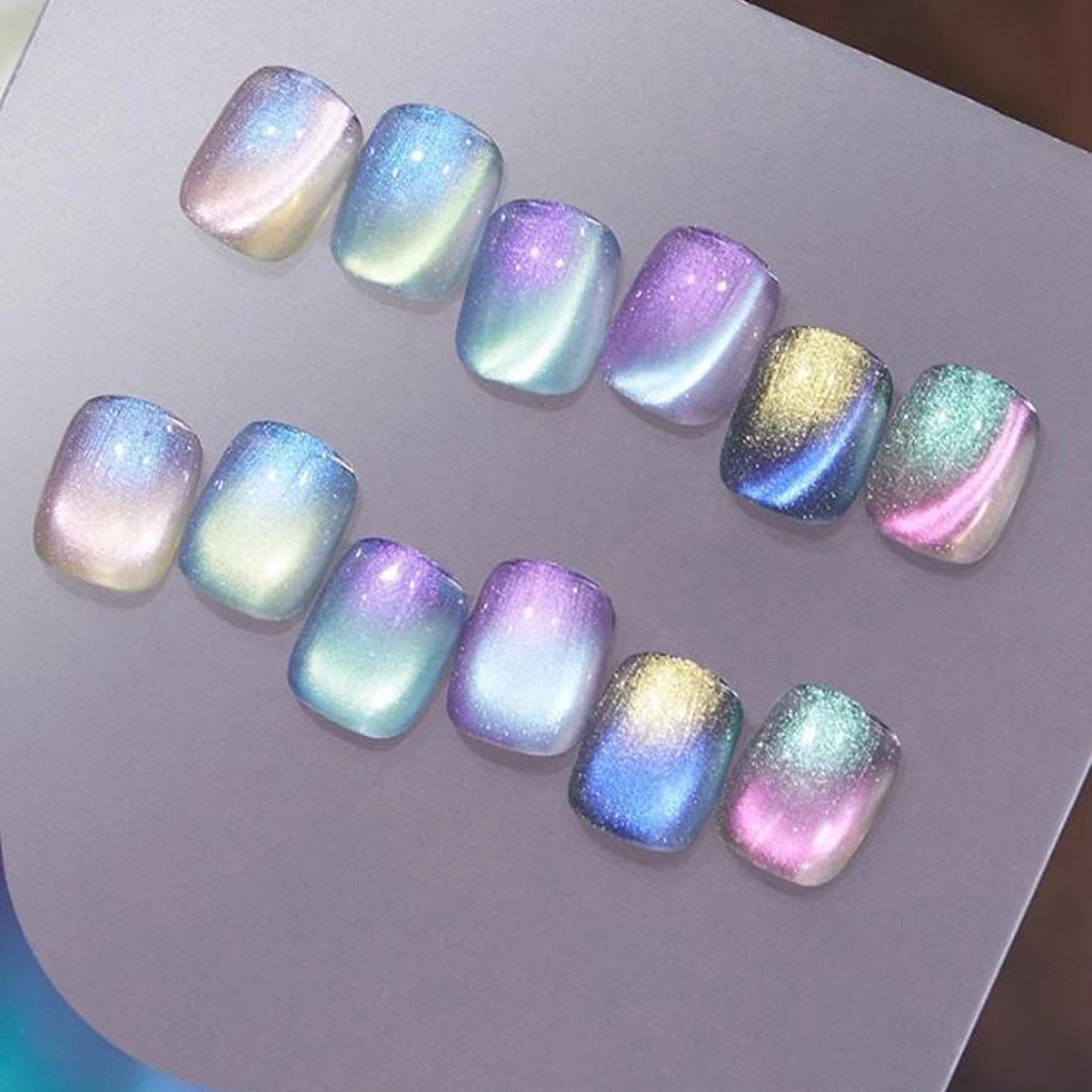 12ML 1-6PCS Popular Winter Internet Celebrity Hot-selling Northern Lights Cat Eye Magnet Gel Nail Polish Nail Art Nail Supplies