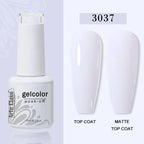 Arte Clavo Transparent Nude Pink Color Jelly Gel Nail Polish Semi Permanent 15ml Top Coat Soak Off UVLED Varnish Nail Art Design