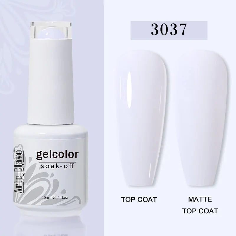 Arte Clavo Transparent Nude Pink Color Jelly Gel Nail Polish Semi Permanent 15ml Top Coat Soak Off UVLED Varnish Nail Art Design