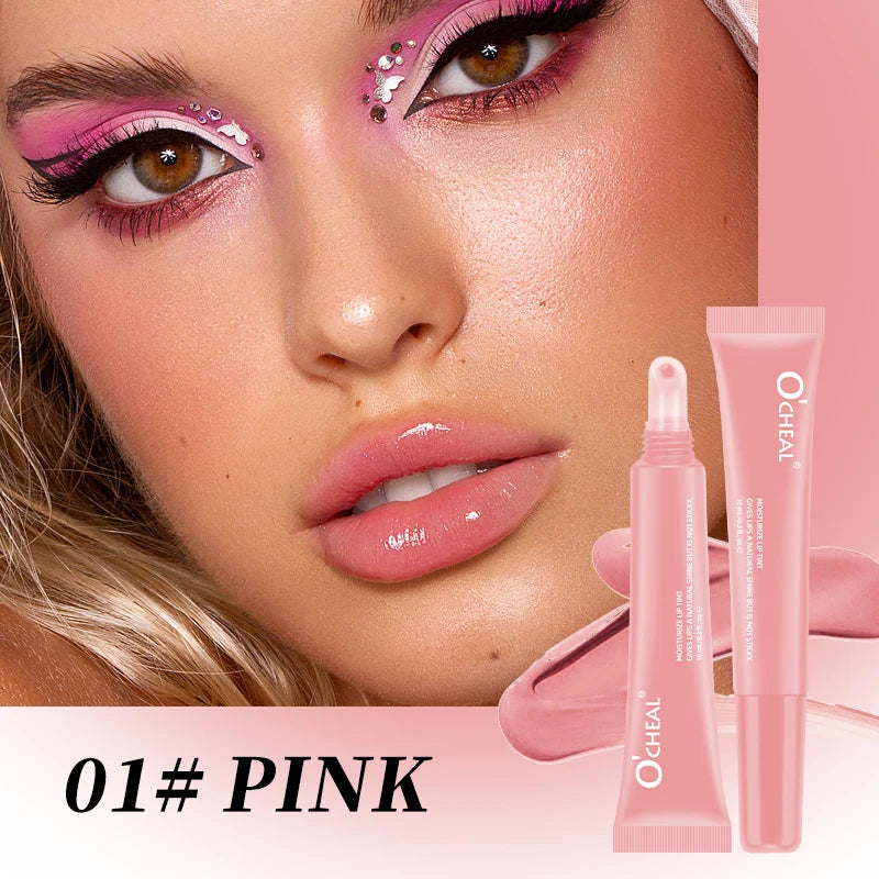 Ocheal Moisturizing Lip Gloss Plumper Shiny Liquid Lipstick Clear Lip Care Beauty Tinted Mask Glaze Colored Lipstick Makeup
