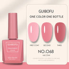 1pc 15ml Milky Jelly Nude Gel Nail Polish Transparent Colors Sheer White Pink Gel Nail Kit For Salon 68 Color