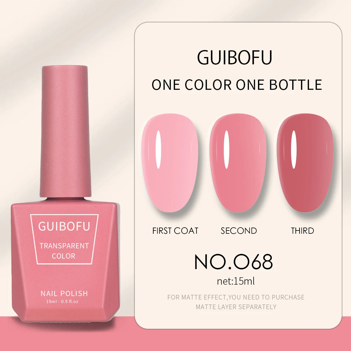 1pc 15ml Milky Jelly Nude Gel Nail Polish Transparent Colors Sheer White Pink Gel Nail Kit For Salon 68 Color