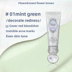 Makeup Flower Knows Shell Pearl Collection Primer Coloring Makeup Base Face Milk Brightening and Holding Make Up Concealer